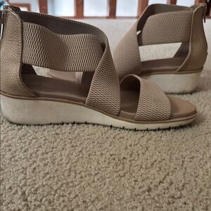 Women's Beige Wedge Sandals